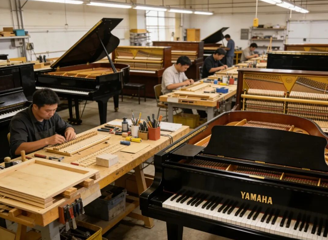 探访上海顶胜：<i style='color:red'>日本二手钢琴</i>“重生”全过程，看完彻底放心了